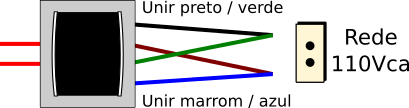 Imagem do trafo com a ligação em 110Vca