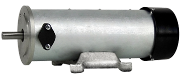 Foto do motor M510-24Vcc longo com escova externa e com ventilação externa