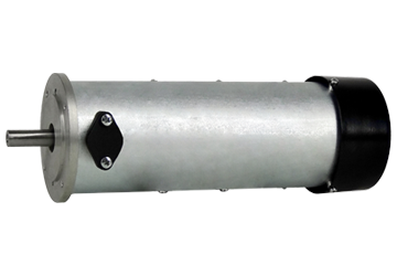 Foto do motor M510-24Vcc longo com escova externa e com ventilação externa